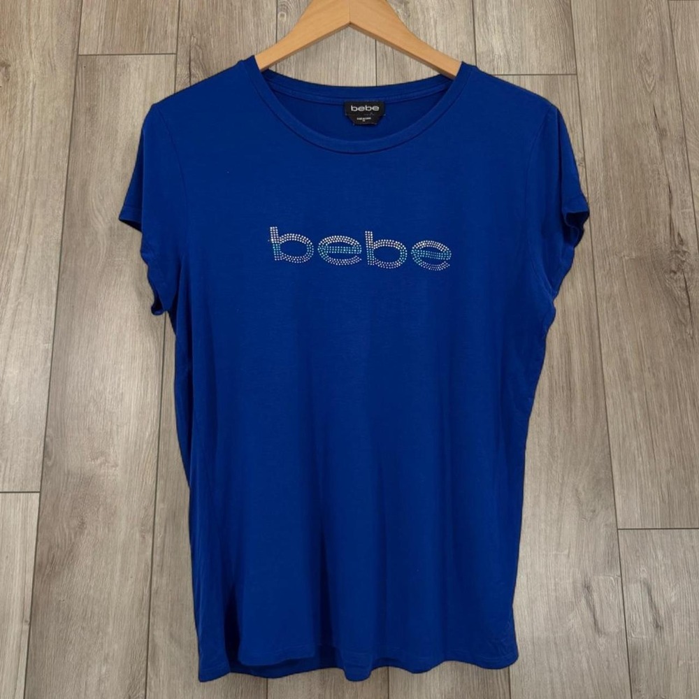 BeBe bling rhinestone logo t-shirt Size XL